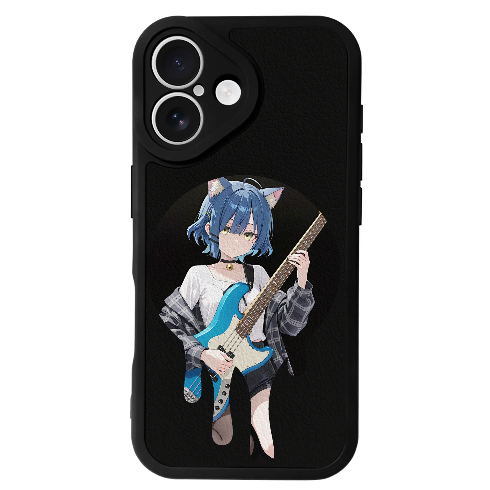 ぼっちざろっく！ グッズ,山田リョウ - IPhone 16シリーズ対応 ・ シリコンスマホケース ・ レザー調 ・ 高精度フィット ・ 耐衝撃 ・ ワイヤレス充電対応 ・ 精密カット